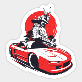 Red NSX Samurai Warrior Sticker